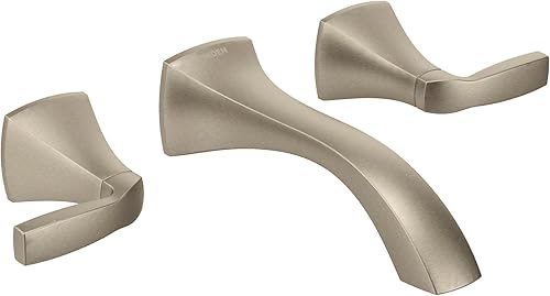 Moen Voss T6906BN - Kit de moldura de grifo de baño de dos manijas de níquel cepillado requiere válvula T6906BN