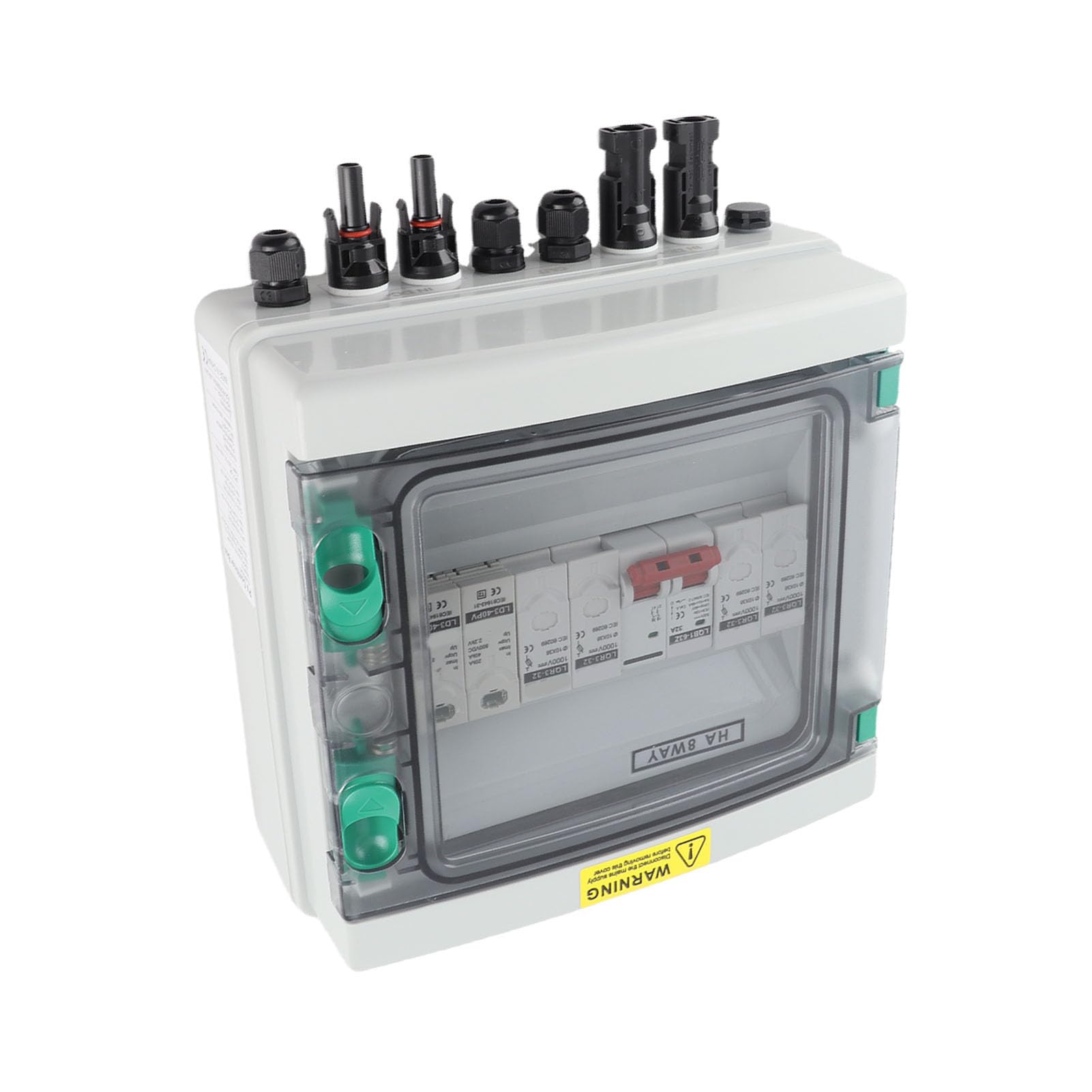 Walfront Caja Combinadora Fotovoltaica de 2 Cadenas, Impermeable, con