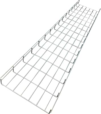 Kable Kontrol Cable Tray - 5 Feet Long x 18" W x 4โ H - 14 Pcs Bulk Pack - Wire Mesh Tray Cable Management Rack Cords Organizer Cable Basket, Zinc Plated Steel NEC Approved for Network, Fiber Optic