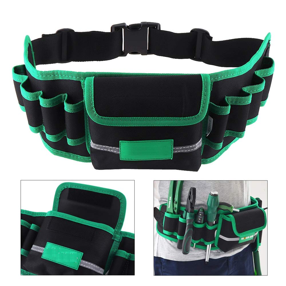 Bolsa de herramientas impermeable for cintura 600D tela Oxford 8 agujeros