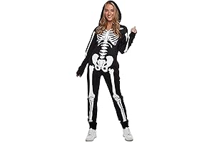 Adult's Eye-Catching Skeleton Bodysuit Costume for Halloween