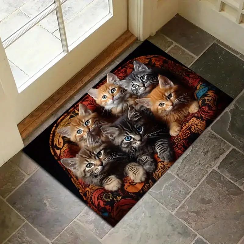 Tapis chat de dessin animé sol chaud et déco chambre fille - 4