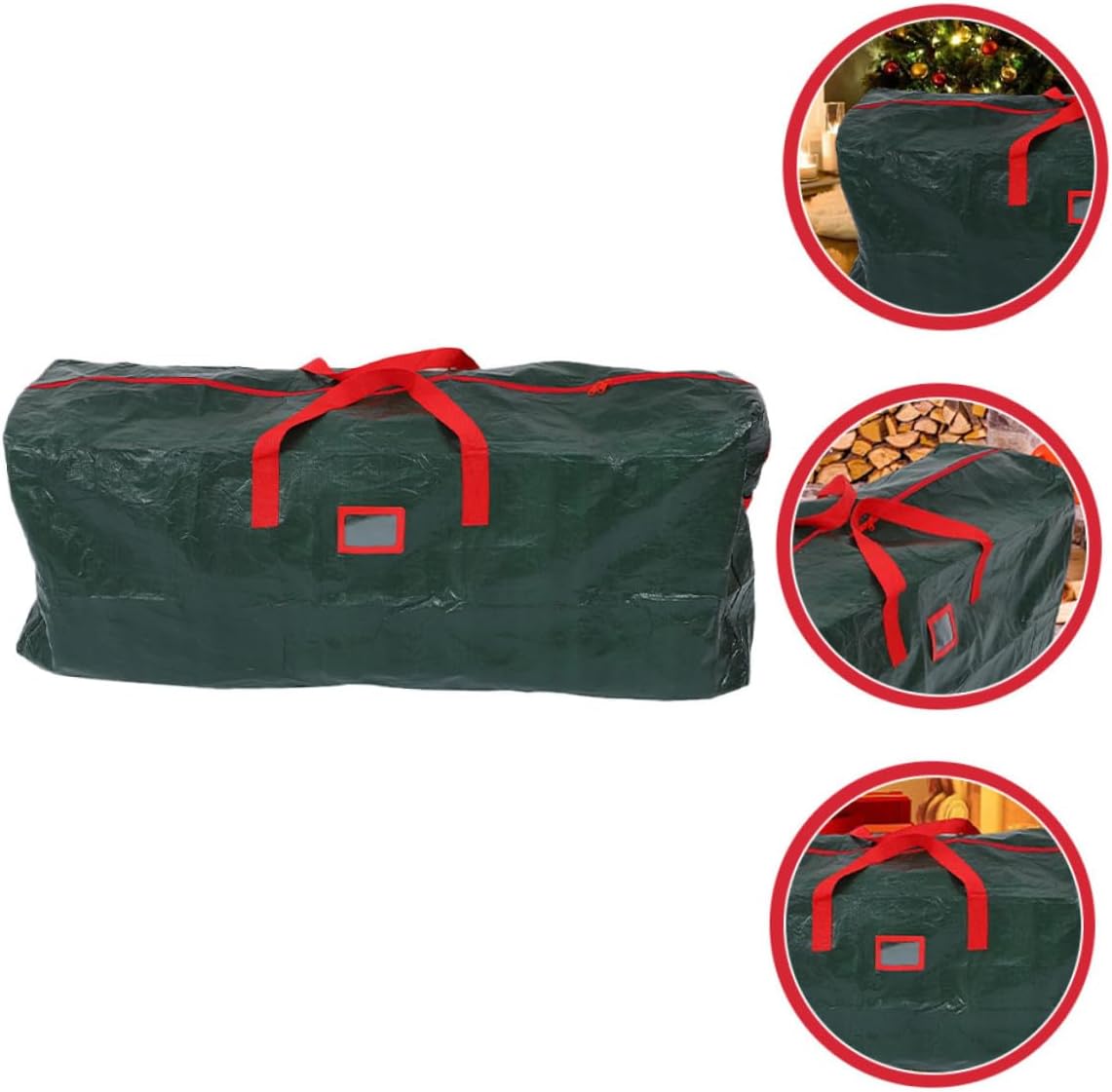Christmas Tree Storage Bag Large Capacity with Smooth Zipper and Carry Handles for Household Items Blankets Clothes and Holiday Decorations Organizer