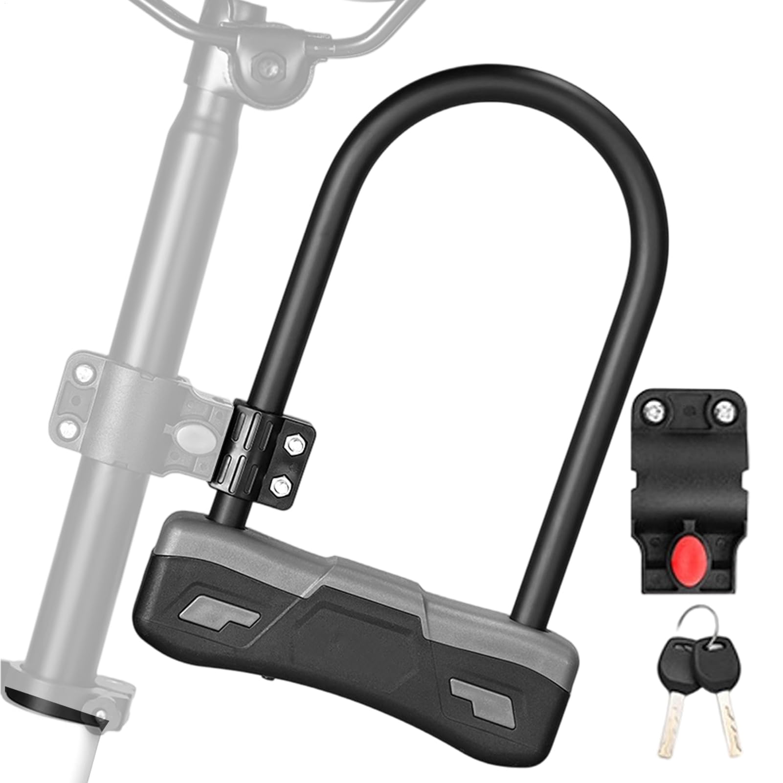 Antivol vélo en U renforcé et polyvalent pour scooter et VTT urbain