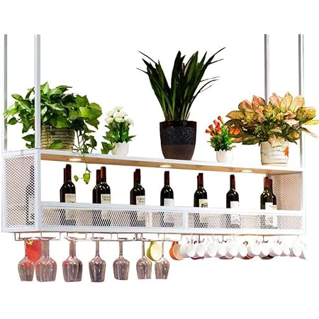 TENINE Weinglashalter Aus Metall - 6er Weinregal Freistehend Für Küche Und Bar