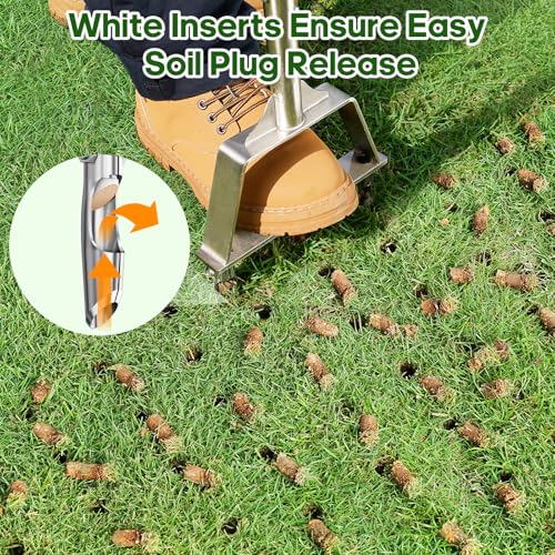 Manual Core Aerator with 3 Hollow Tines