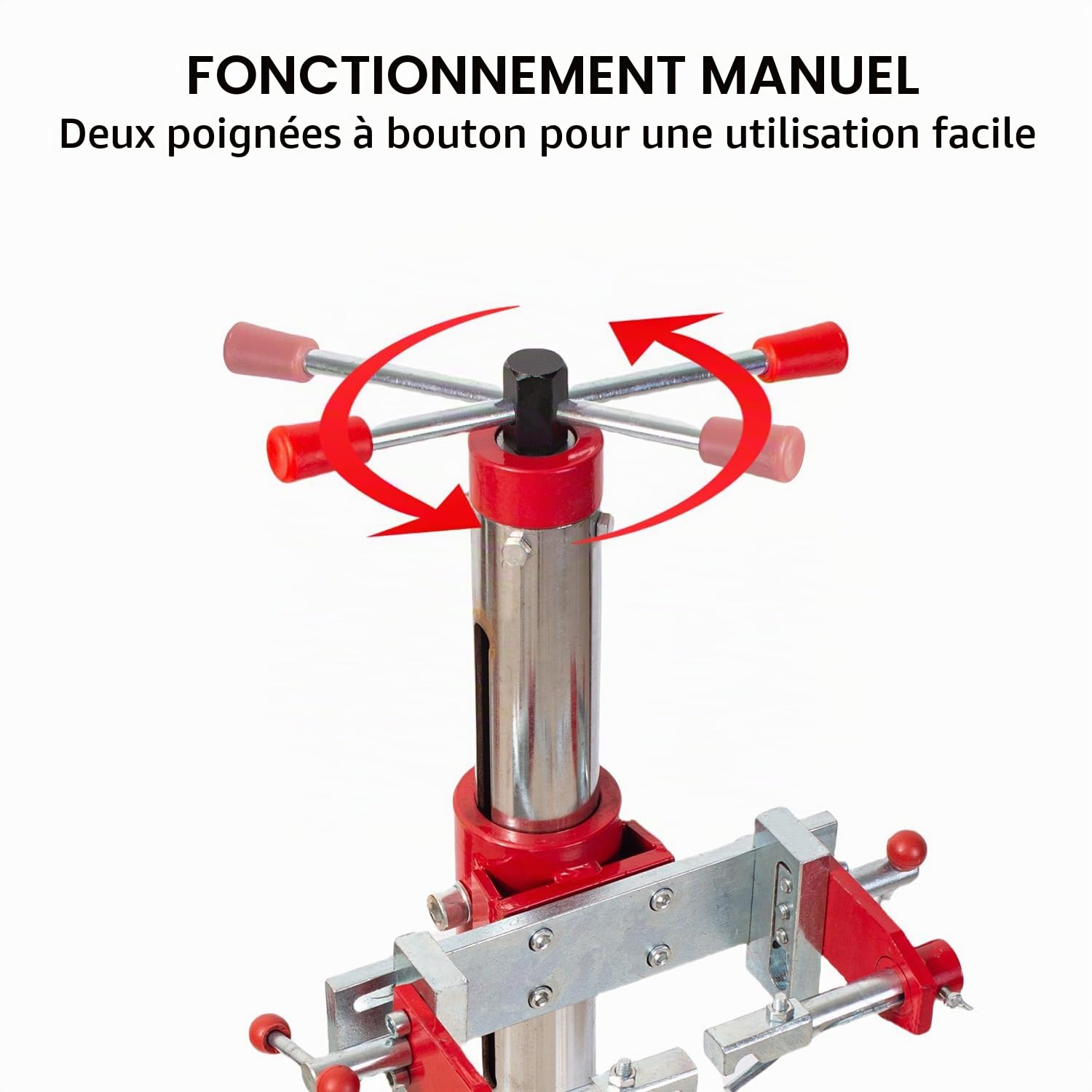 KATSU Compresseur de ressort, capacité de 2 200 lb, compresseur de ressort hélicoïdal manuel, outil de suspension pour la réparation automobile et le retrait des ressorts de jambe de force