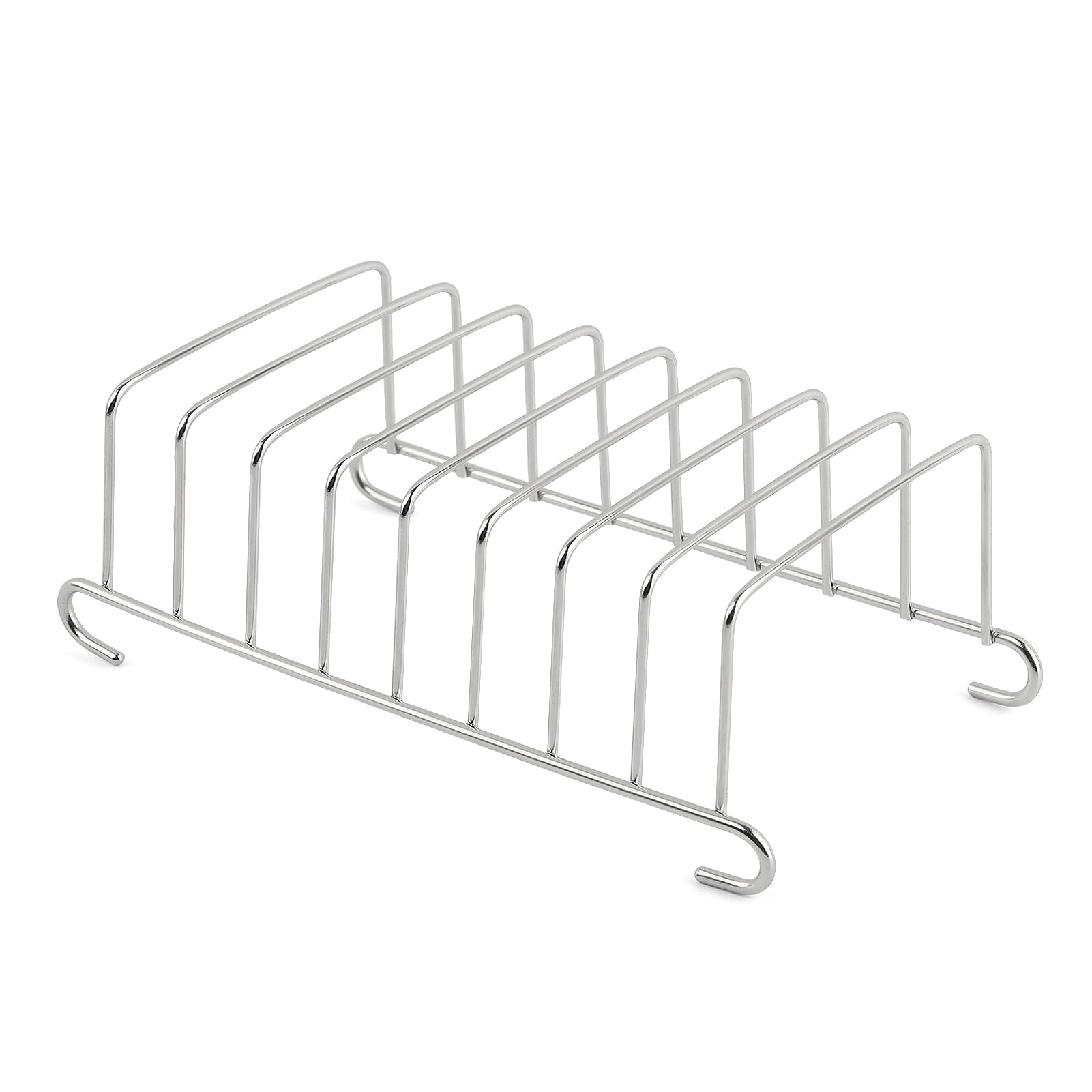 GeKLok Panera de acero inoxidable, accesorios de freidora de aire para panqueques, soporte rectangular para panqueques freidora de aire Pan Rejilla de refrigeración (plata, tamaño: 15.5x9cm)