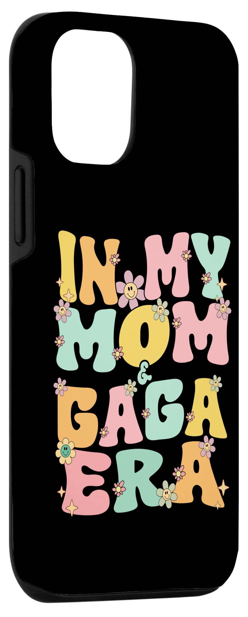 iPhone 15 In My Mom And Gaga Era Groovy Mom And Gaga Grandma Christmas Case - Image 3