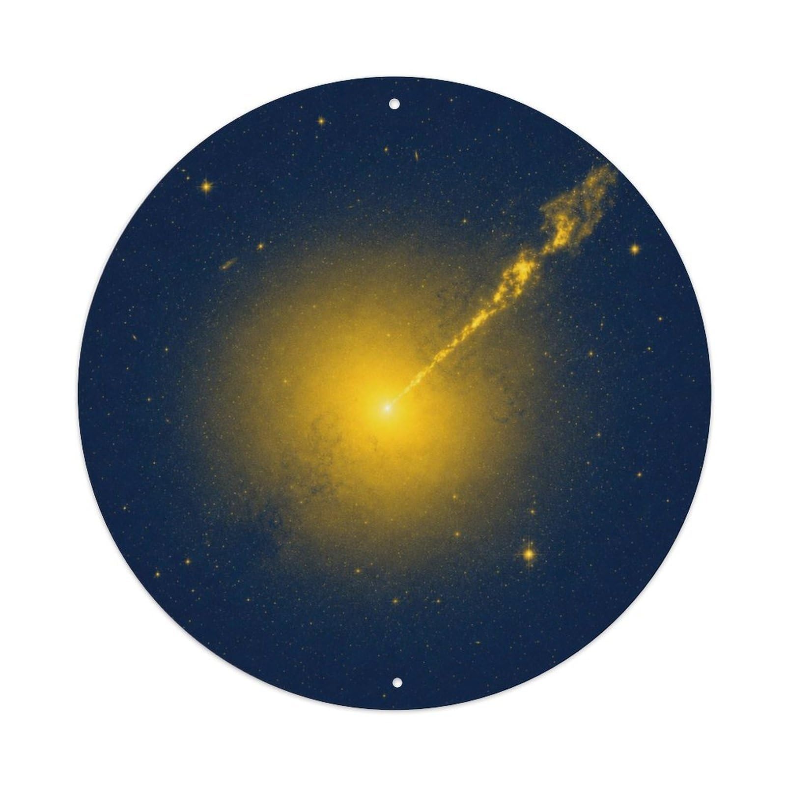 Okngb Style Observatory M87 Galaxy Telescope Study Science Cosmic Metal Tin Sign Plaque Wall Decor For Cafe, Man Cave, Club Bar, Office, Home Garden Round Metal Poster 8X8inch