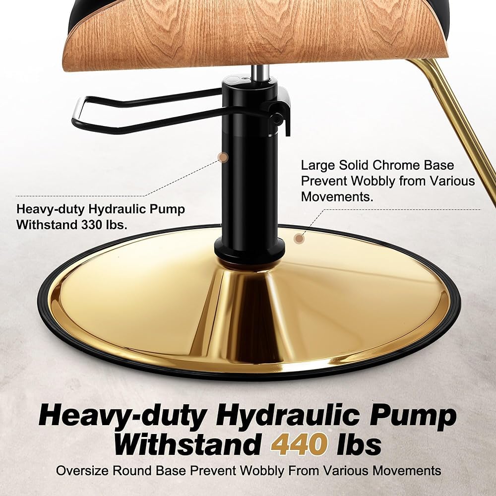 Klasyczne hydrauliczne krzesło fryzjerskie – obracana o 360° regulowana wysokość skóra premium do salonu piękności fryzjerstwa tatuażu golenia i stylizacji - trwałe i stylowe