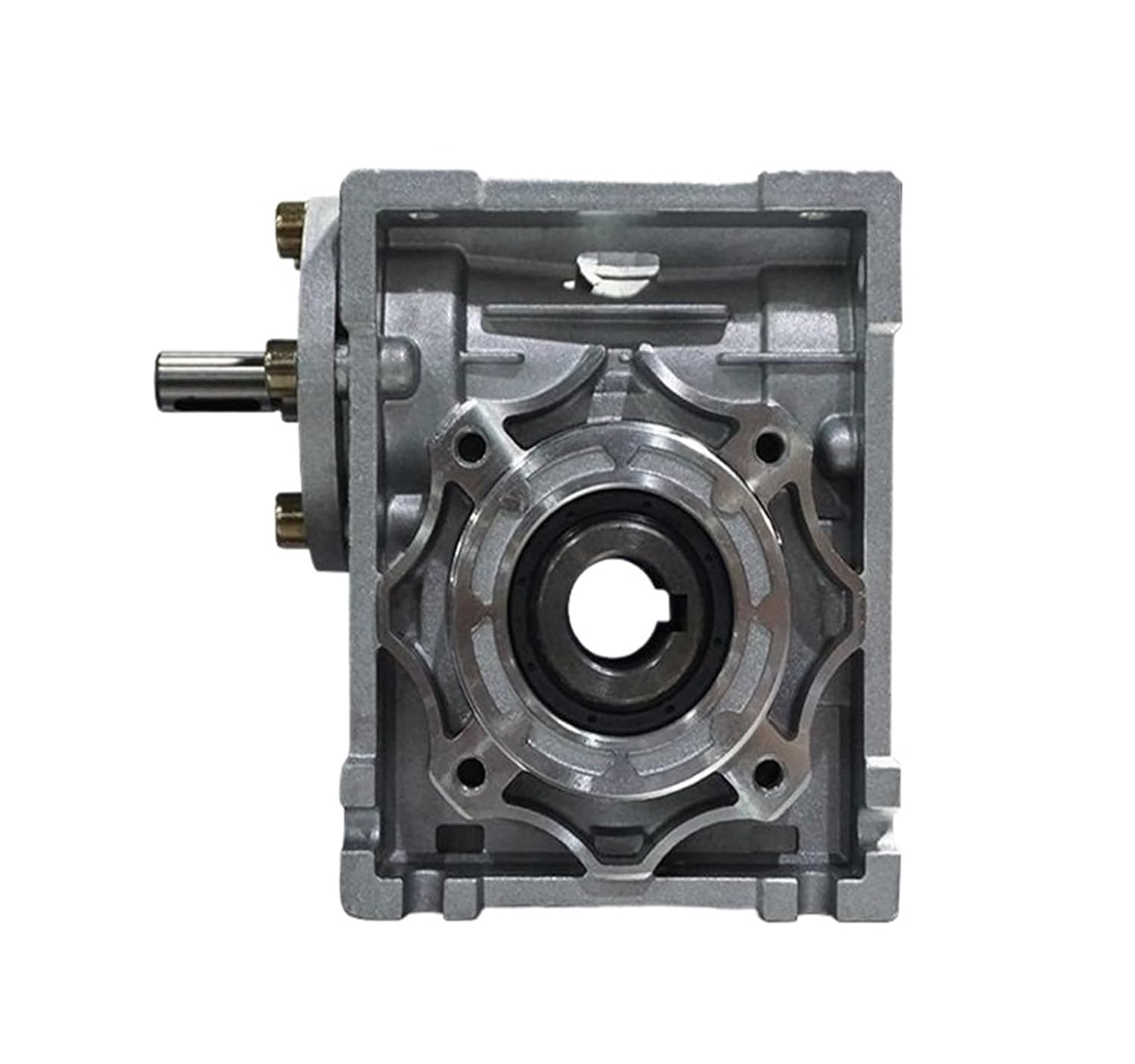 7.5:1-60:1 NRV25 Shaft Input Worm Gear Reducer Input Shaft 9mm Output Hole 11mm Hand Crank Turbine Reducer(Ratio 15 to 1)