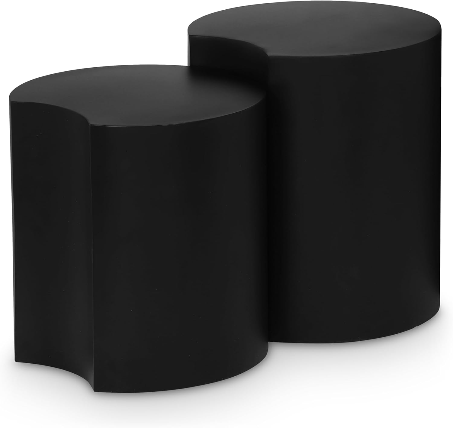 Meridian Furniture Dimple 2 Piece Black Iron Metal End Table