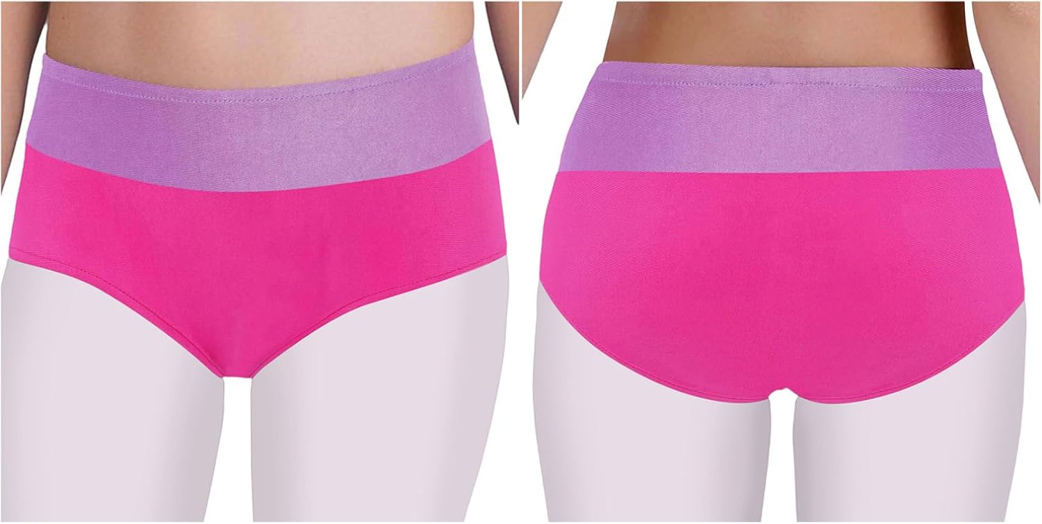 YiZYiF Kids Girls Jazz Hip-Hop Ballet Dance Briefs Color Block Sports Gymnastics Shorts Yoga Bottoms