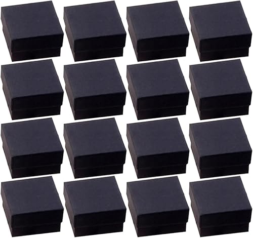 EXCEART 96 piezas de collar de Kraft negro, caja de anillos de cartón, cajas de regalo de joyería, caja de joyería de cartón, caja de regalo de