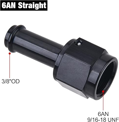 Vista 78 de EVIL ENERGY 8AN hembra a manguera de púas de 1/2 pulgada giratoria de 45 grados