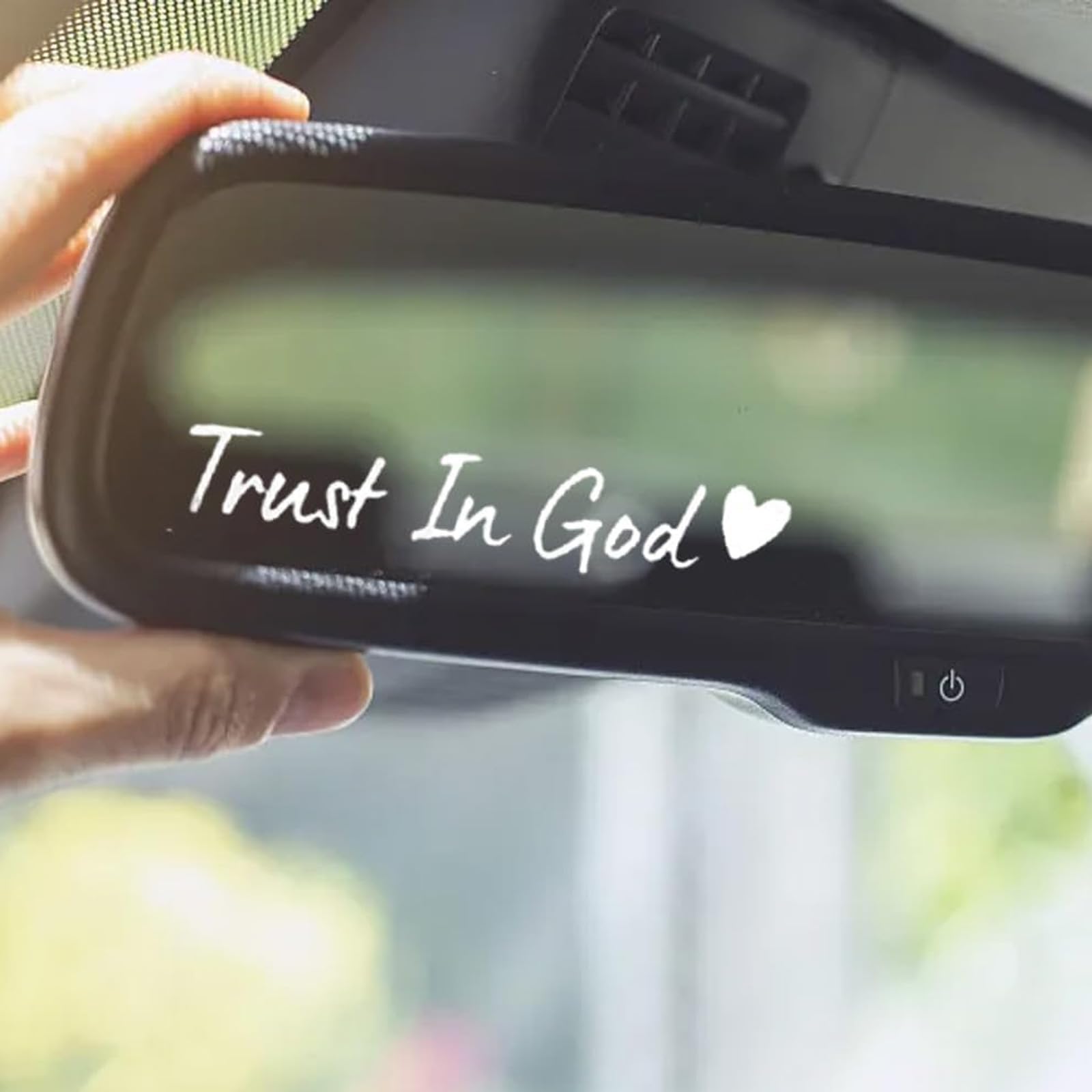 4PCS Car Stickers Car Accessories Trust in God Rearview Mirror Sticker Auto Stickers and Decals Auto Decals for