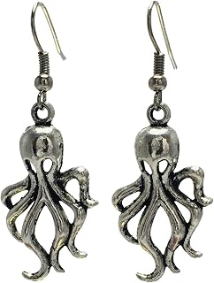 Octopus Kraken Cthulhu Steampunk Earrings - Hook