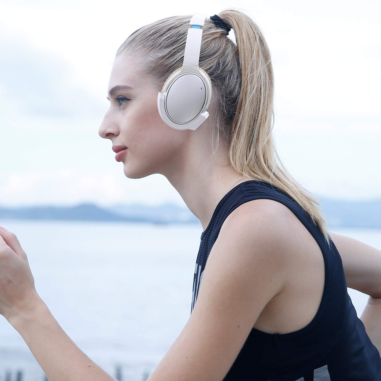 Adattatore Bluetooth wireless per cuffie Bose QuietComfort QC 25 con controllo del volume e microfono Bianco + microfono.