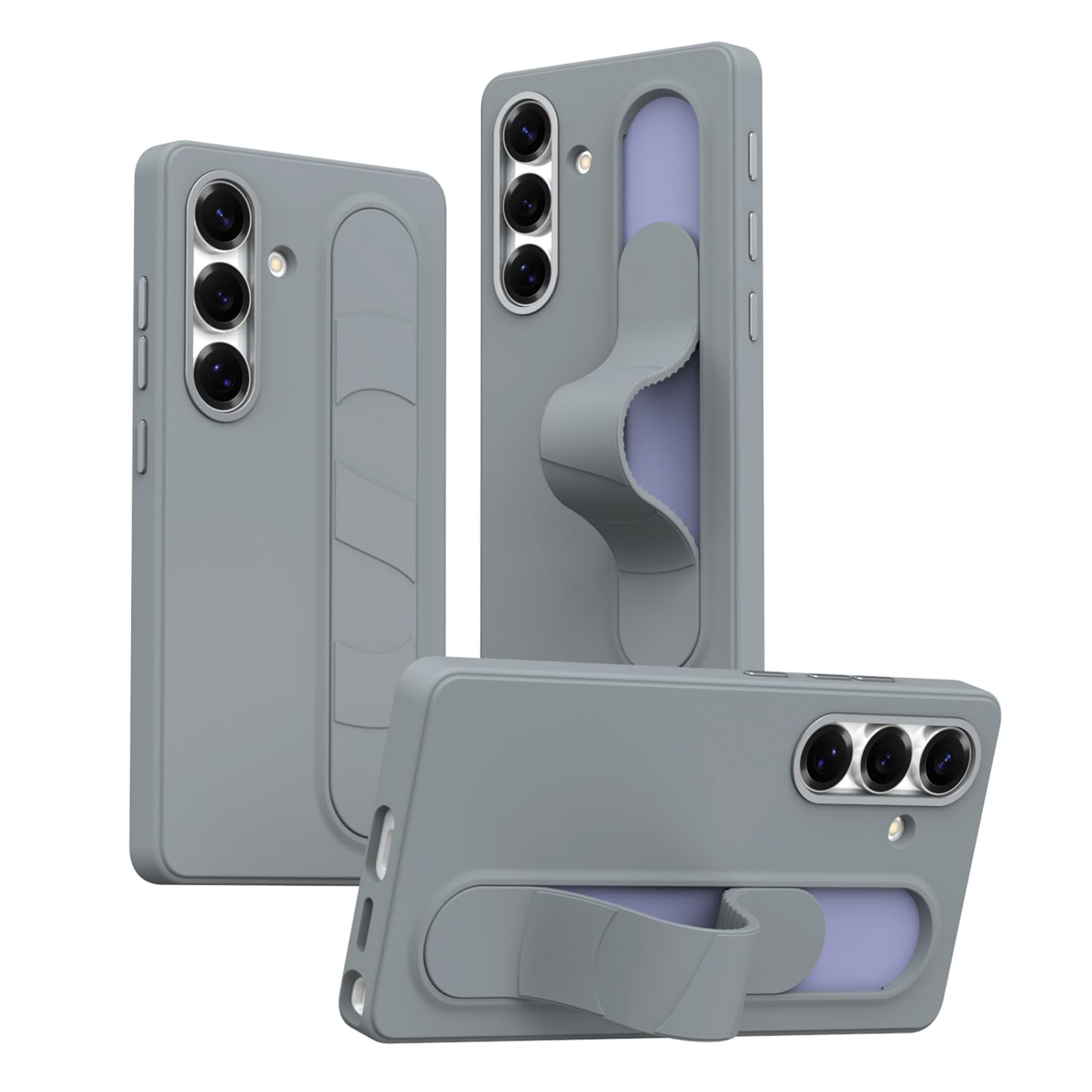 Etui na S25 Plus Case + 3 inteligentne przyciski NFC + pasek na nadgarstek i uchwyt + pierścień ze stopu obiektywu, stojak na uchwyt do Samsung Galaxy S25 + (2)
