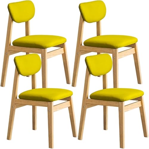 Miniatura 31 de YVYKFZD Juego de sillas de comedor, sillas de cocina de madera maciza, silla de comedor tapizada con respaldo curvo, silla de sala de estar con Gris