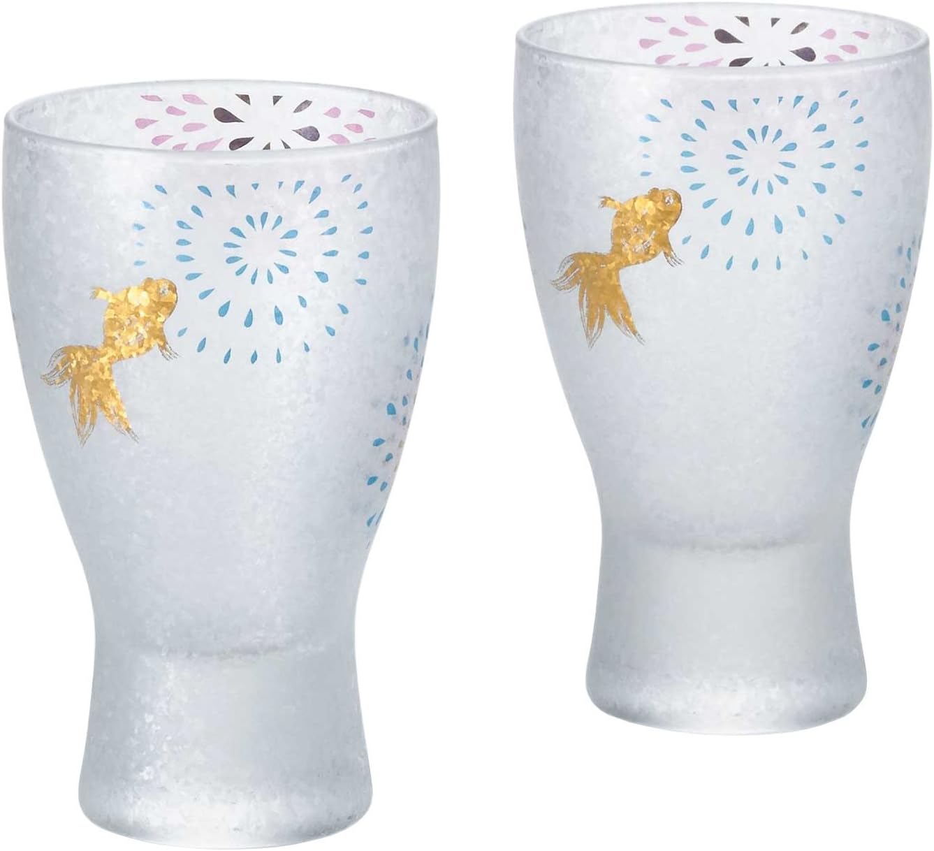 Aderia Japan [2 Glasses Set] Premium Fire Works Sake Glass S-6267