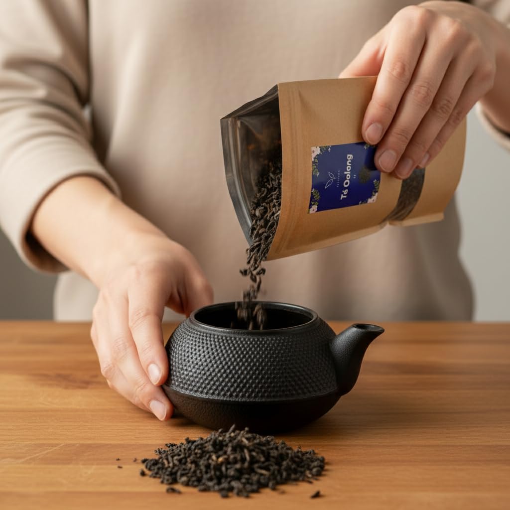 Té Oolong a Granel 100% Natural Bajo en Cafeína – Té Azul Semioxidado de Calidad Extra – Infusión Antioxidante – Ideal para Adelgazar y Bienestar Digestivo (1000 g, Té Oolong)