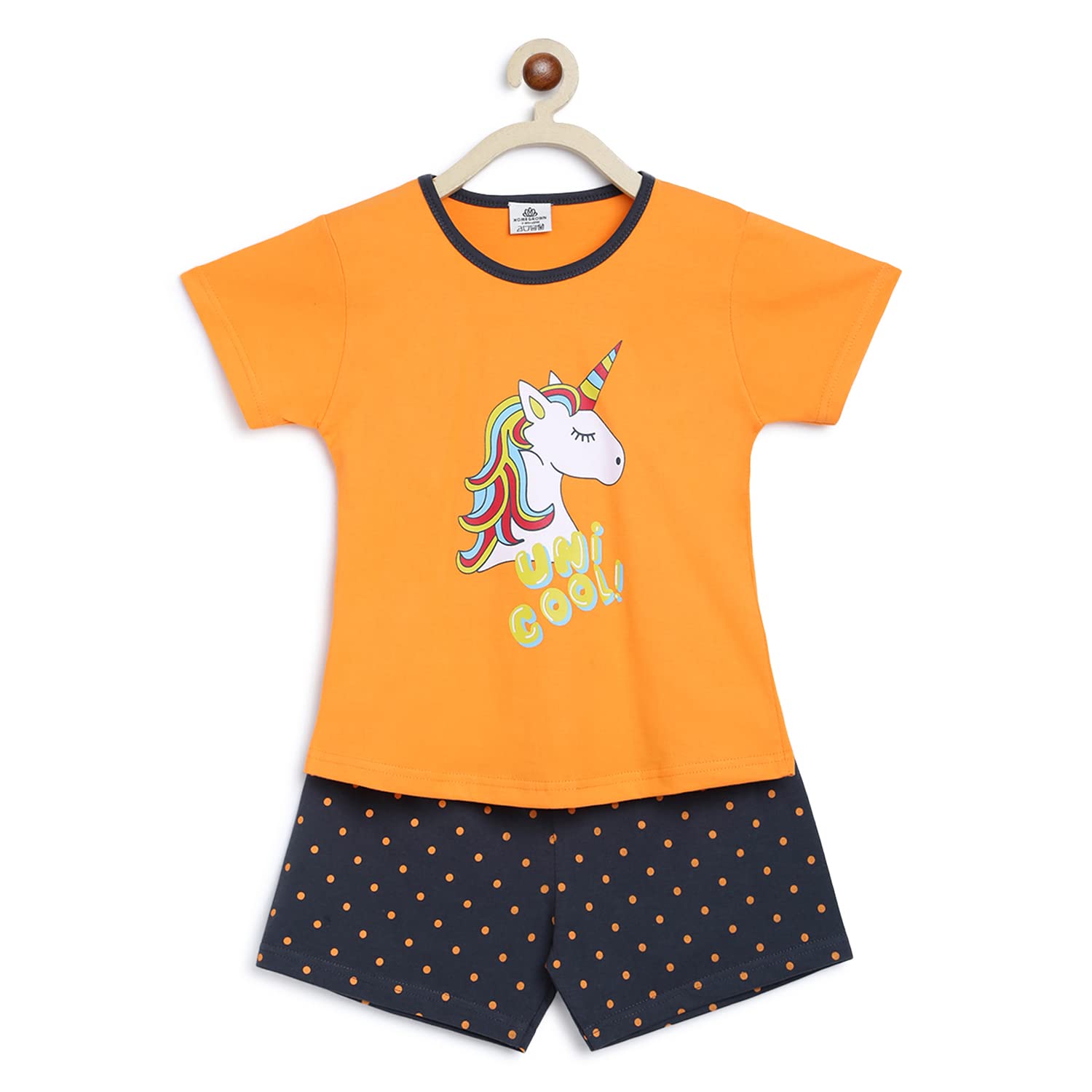 HOMEGROWN Girls Cotton Nightsuits