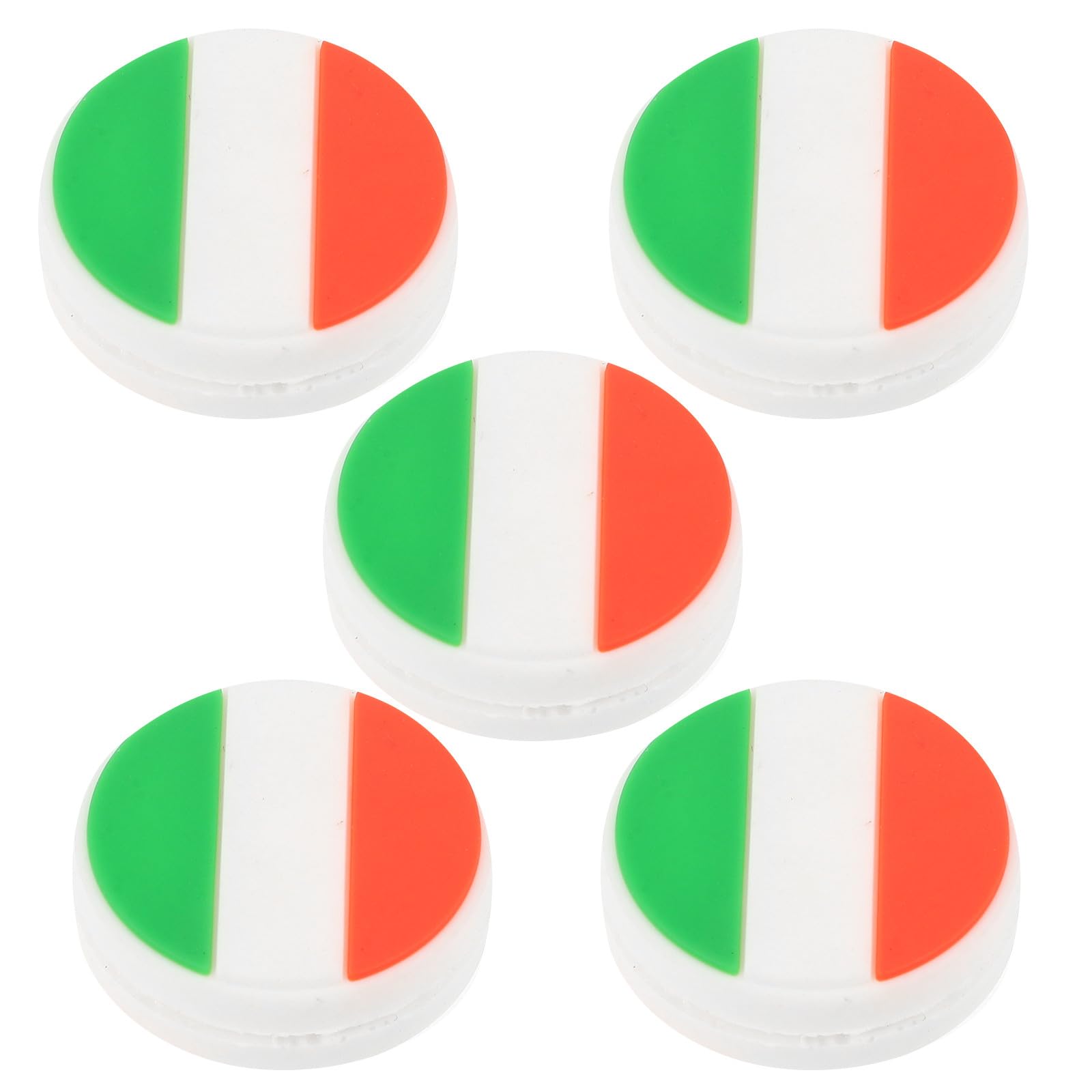 FOMIYES 5pcs Silicone Tennis Racket Shock Absorbers Vibration Dampeners Ireland Flag Design for Tennis Accessories and Racket Dampening Supplies