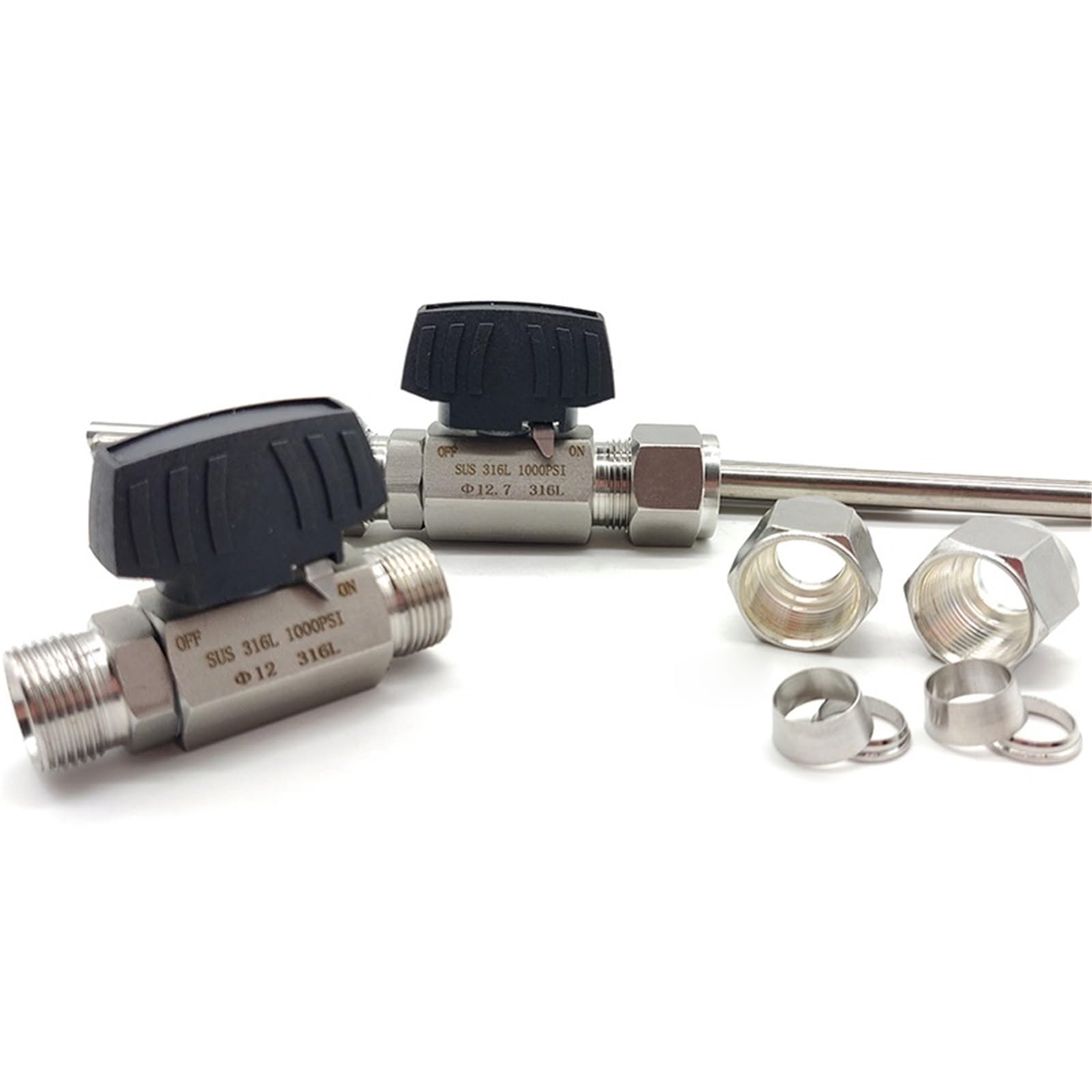 1 szt. 316L 6 mm 8 mm 10 mm 1/4" 3/8" 1/2" Wysokociśnieniowy sześciokątny wąż do zaworu źródłowego powietrza (14 MM)