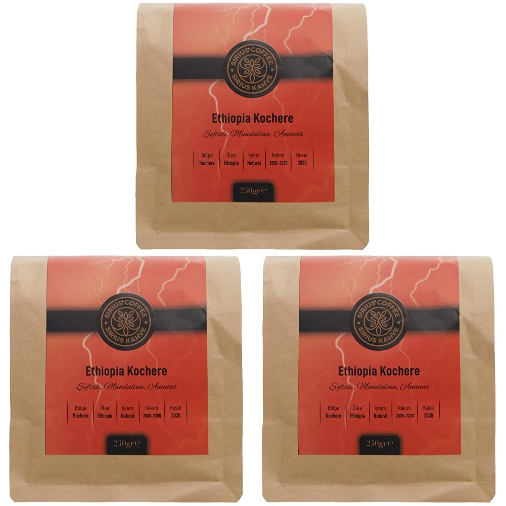 Sirius Premium Kahve Ethiopia Kochere 250 gr - Çekirdek (3 paketi)