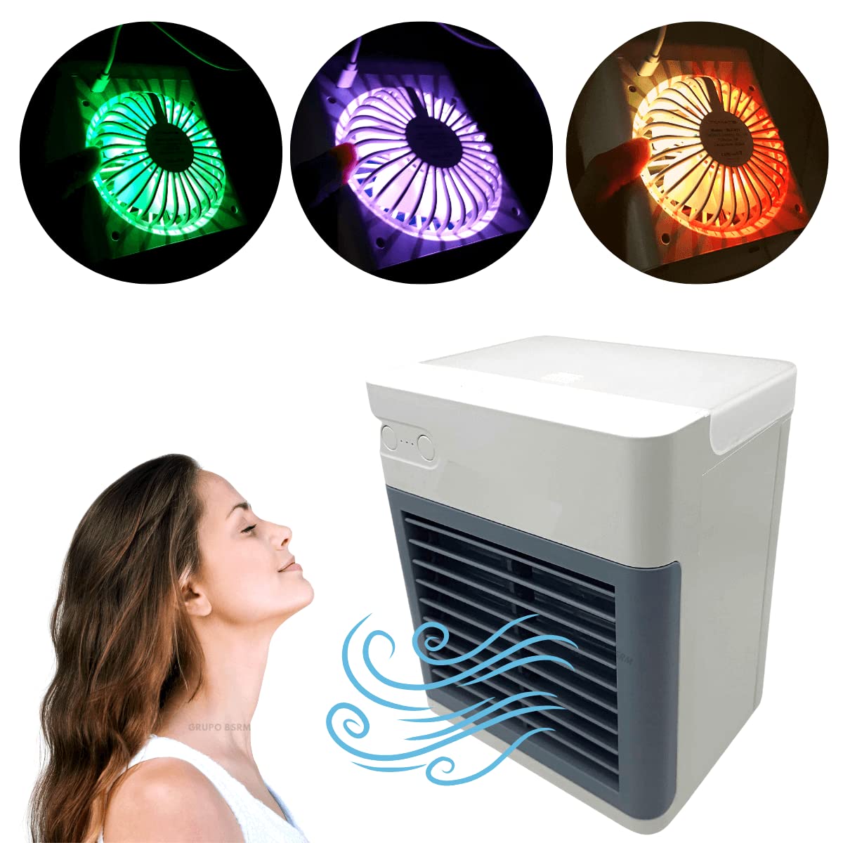 Ar Condicionado Mini Portátil USB Climatizador Umidificador Air Ultra 
Carro Caminhão Ventilador Pequeno Led De Mesa Água
