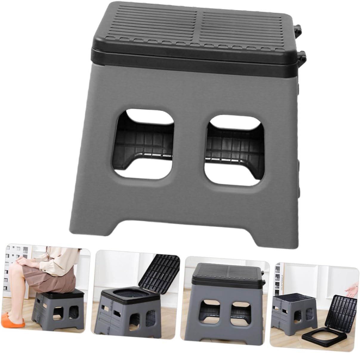 POPETPOP Outdoor Folding Toilet Chair Portable Camping Toilets Car Emergency Potty