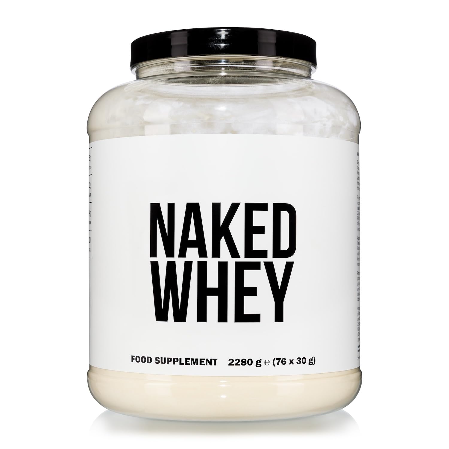 Naked Whey Protein Supplement Powder, Unflavored, GMO Free, Soy Free, Gluten Free Aid Muscle Growth and Recovery 2280g