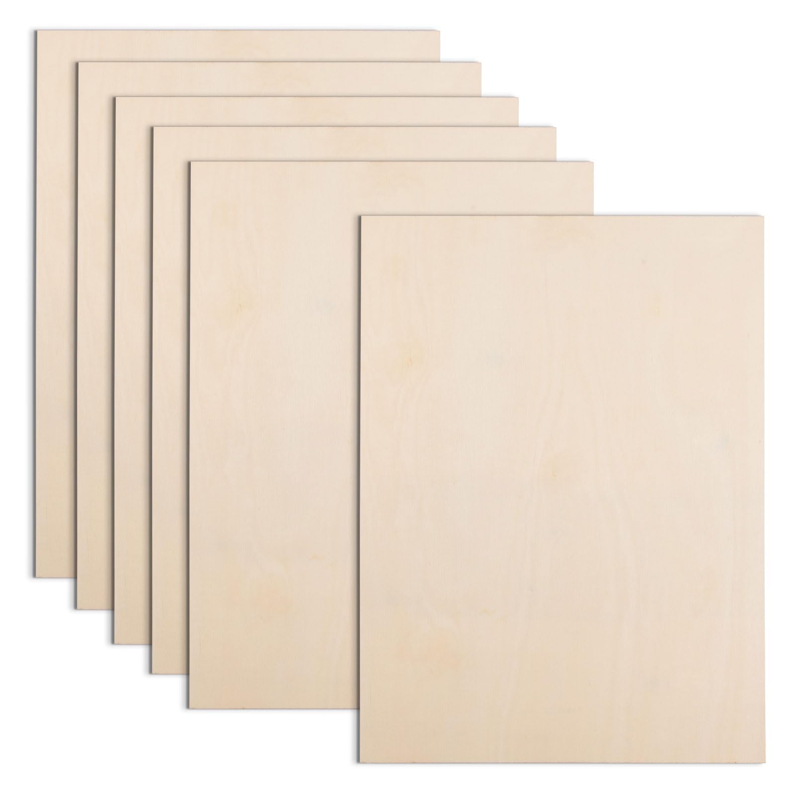 AWIZOM 12 Pack Basswood Sheets for Crafts-12 x 17 x 1/8 Inch- 3mm Thick Plywood Sheets with Smooth Surfaces Unfinished Wood Boards for Laser Cutting, Wood Burning, Architectural Models, Staining