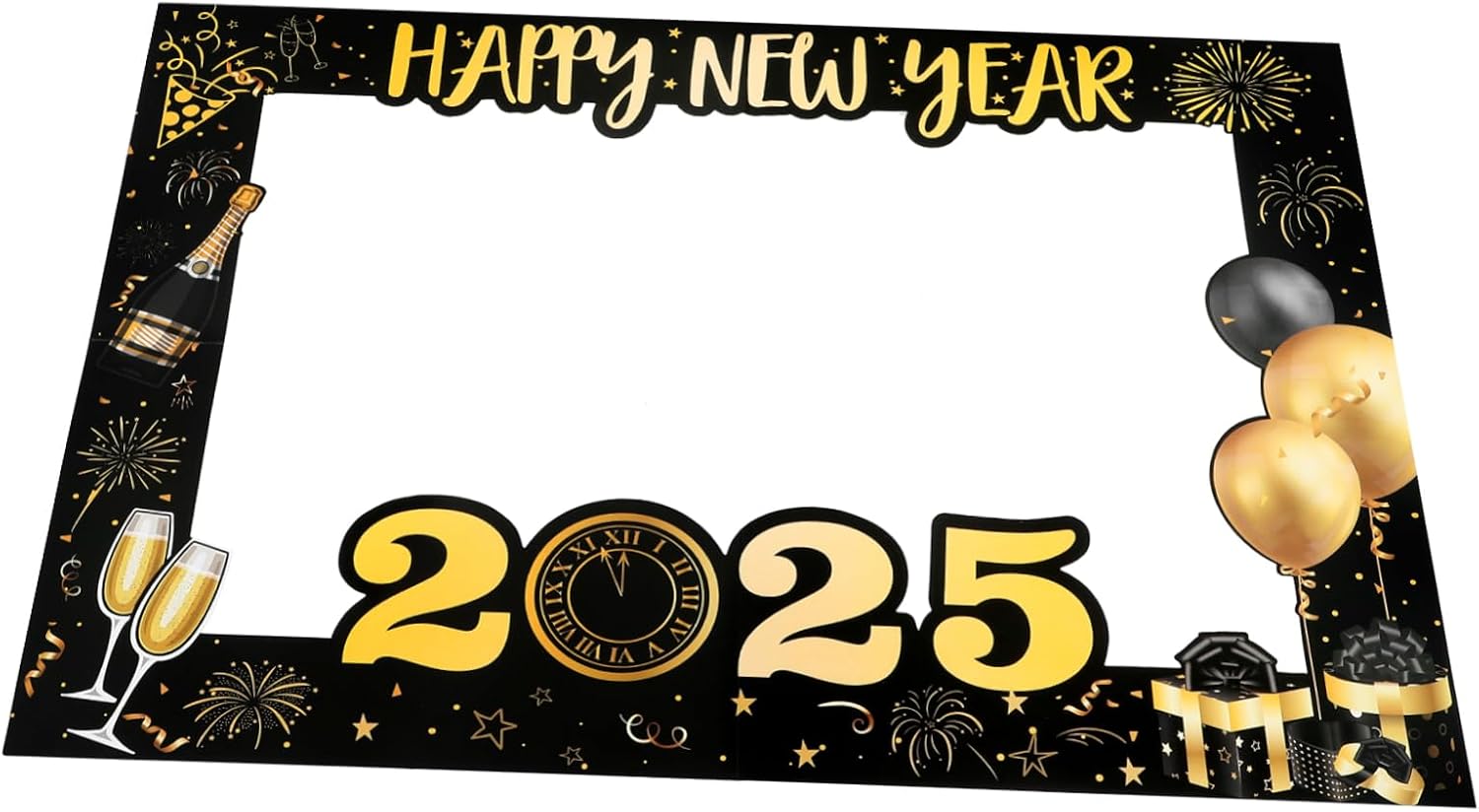 Year Photo Booth Frame Elegant and Party Decorations for Year Eve and Birthday Celebrations Creative Selfie Props for Festive Photography