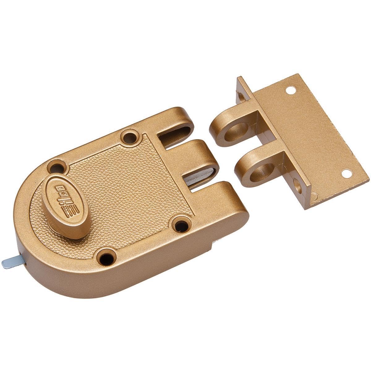 Kaba Ilco Auxiliary Lock, Jimmyproof Deadlock, Bronz (530-53-51