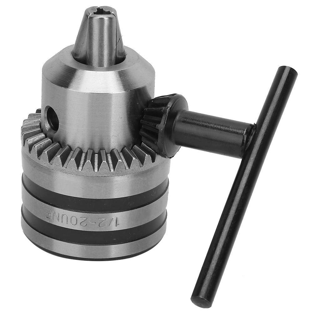 Taladro Chuck de 3.0-16MM,Portabrocas de Tipo Clave 1/2-20UNF Ligero con Adaptador de Cabeza Hexagonal