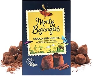 Monty Bojangles Vegan Chocolate Cocoa Dusted Truffles Cocoa Nib Nights Gift Box 180g