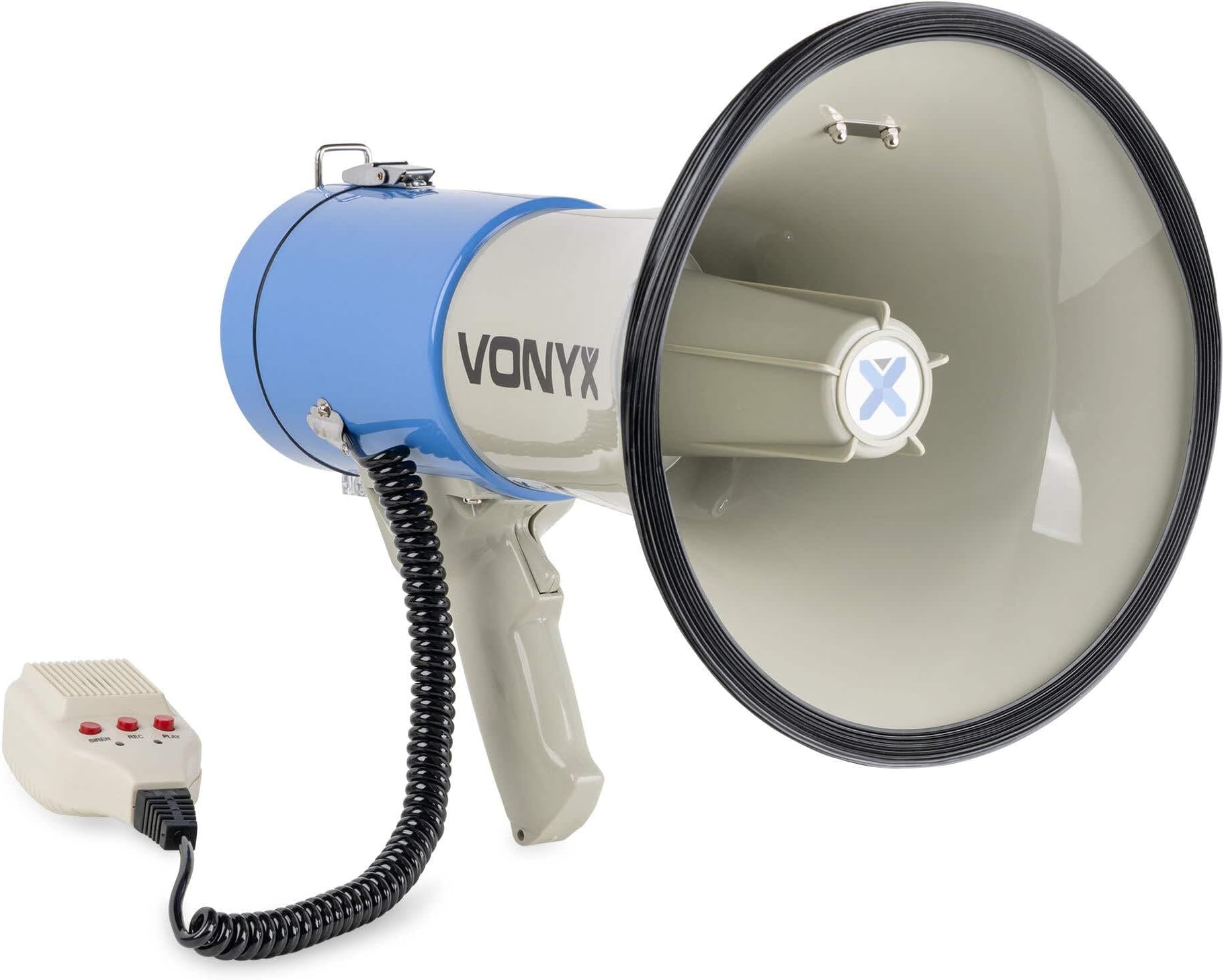 VONYX MEG060 60W Megaphone with Handheld Microphone & Siren - High-Power Loud Hailer