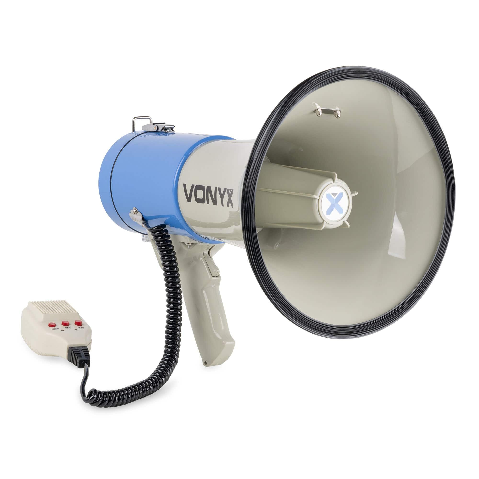 VONYX MEG060 60W Megaphone with Handheld Microphone & Siren - High