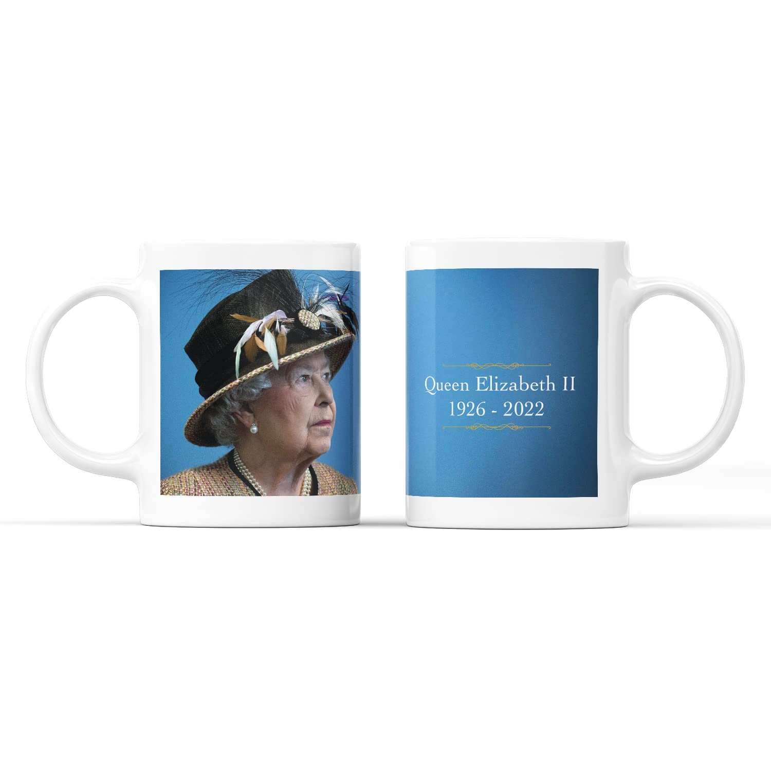 SMARTYPANTS Queen Elizabeth II 1926-2022 Mug Tea Coffee Cup - RIP Her Majesty Longest Reigning British Monarch Historic Commemorative Commonwealth Kitchenware Gift Present (White Handle Prime)