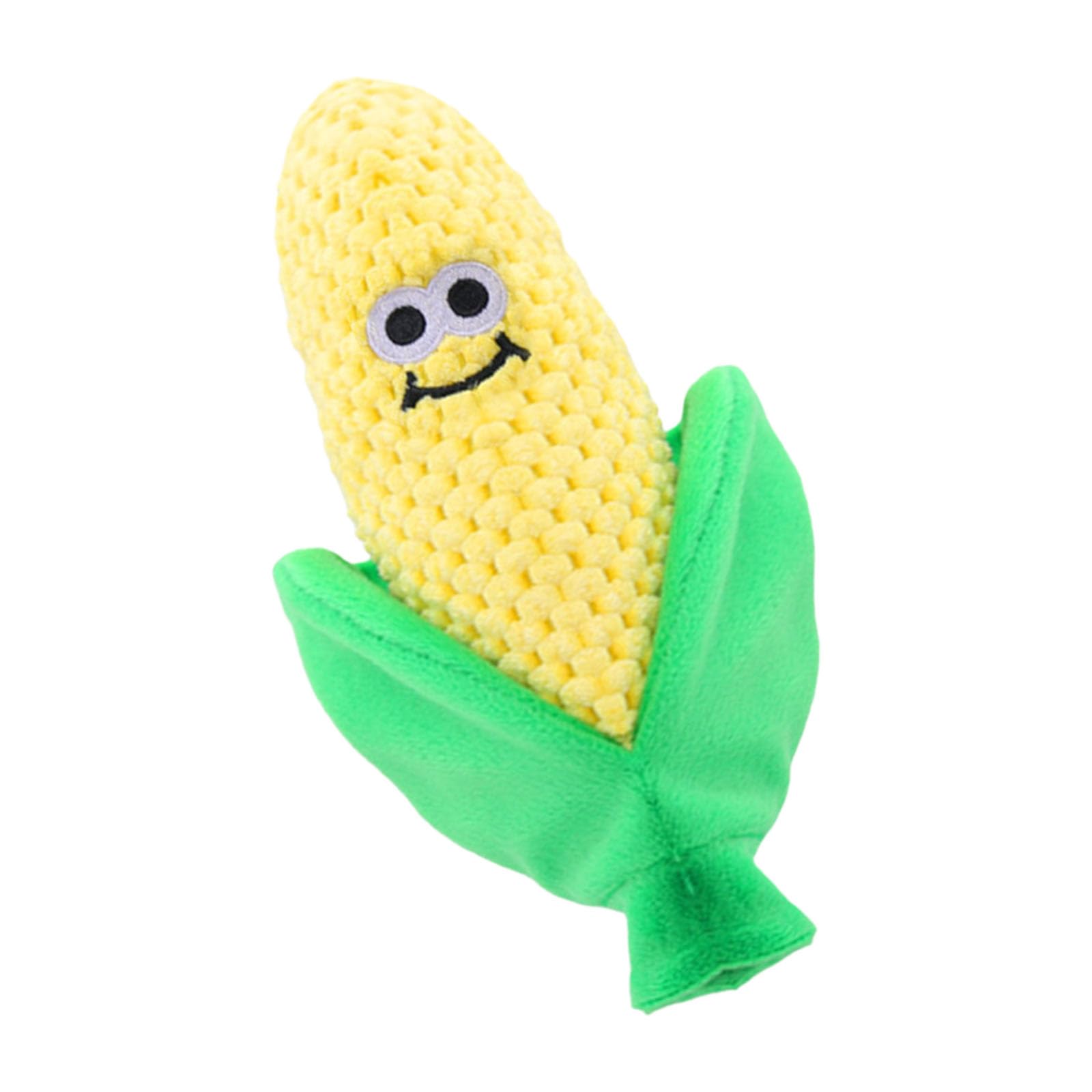 MICFENY Soft Plush CornCob Pet Chew Toy With Squeaky Design For Dog Cats Engaging Play Boredom Pet Entertainment Chewing Toy