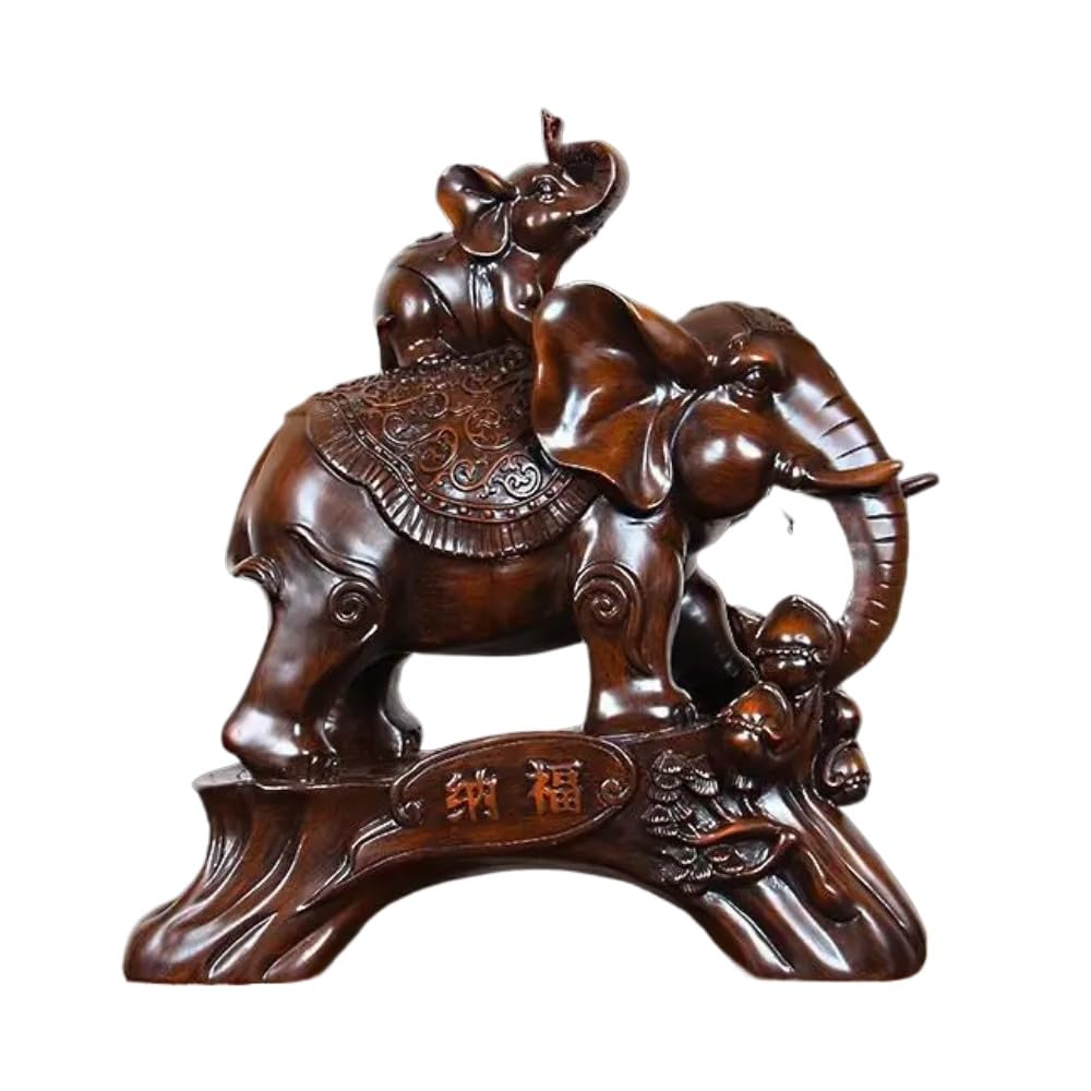 Gourde Feng Shui 22 cm mère et enfant objet de décoration salon et bureau traditionnel
