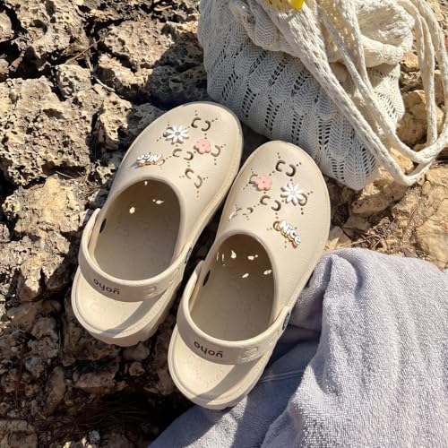 Image of YOHO Women's Clogs Mimo with Charms | Lightweight, Soft on Skin, Comfortable & Waterproof Monsoon Sandals | Everyday Use Footwear for ladies & Girls