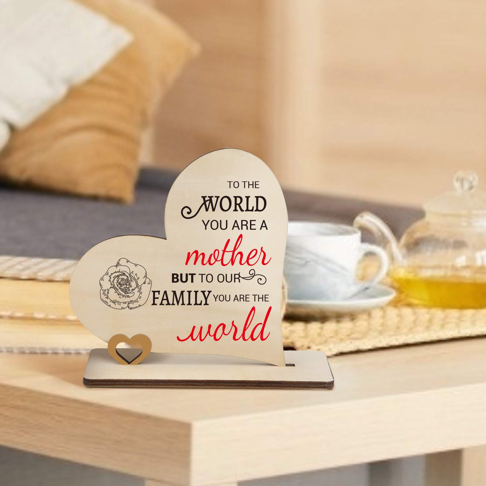 Placa Personalizada De Corazón Para Mamá Con 1-10 Nombres