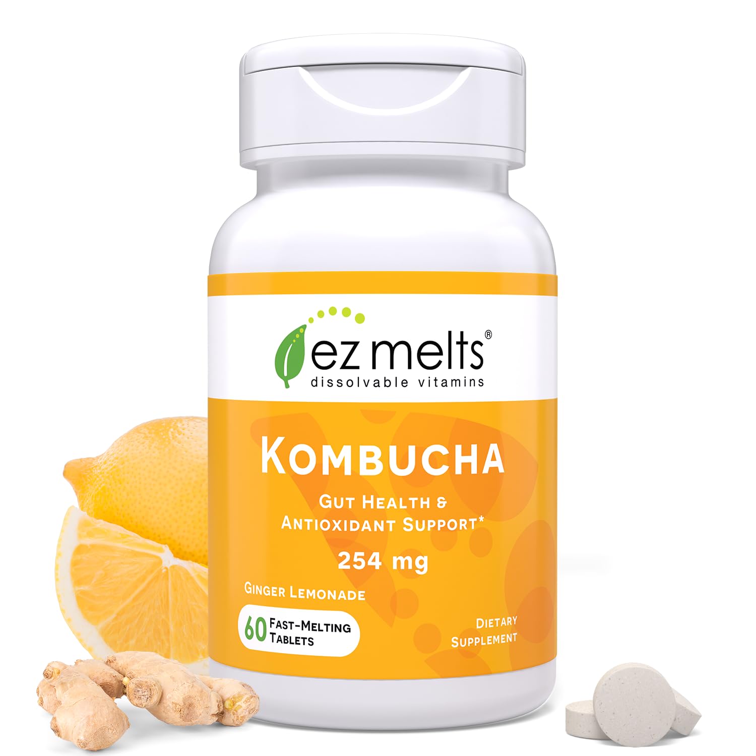Amazon.com: EZ Melts Dissolvable Sugar-Free Kombucha Tablets with