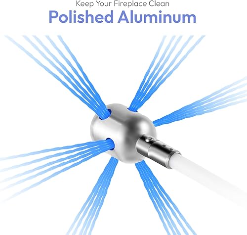 Miniatura 4 de Kit de limpieza de chimenea de 30 pies, con cabezal de cepillo de aluminio para chimenea, kit de limpieza de chimenea giratoria, herramienta de