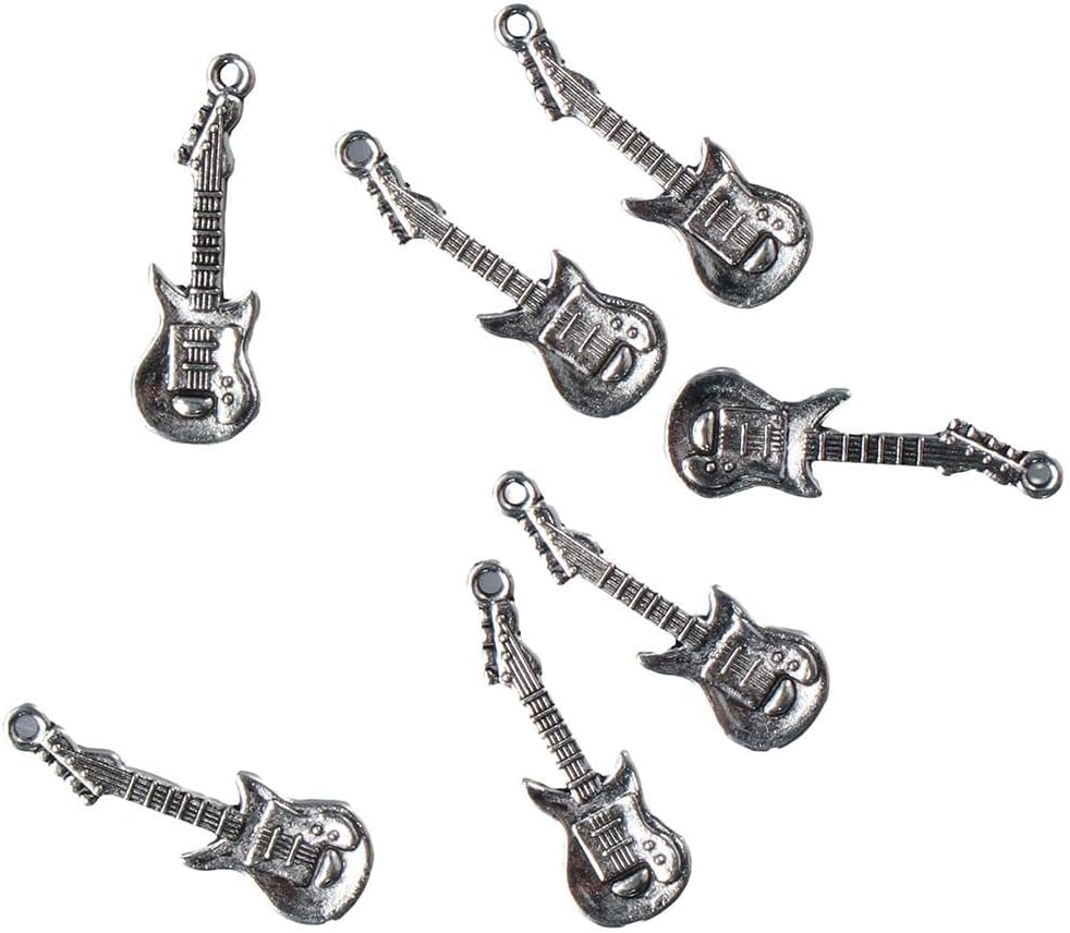 50Pcs Guitar Shape Pendants Music Elements Instruments Charms for Jewelry Making DIY Handmade Necklace Bracelet Keychain Accessories - Image 4
