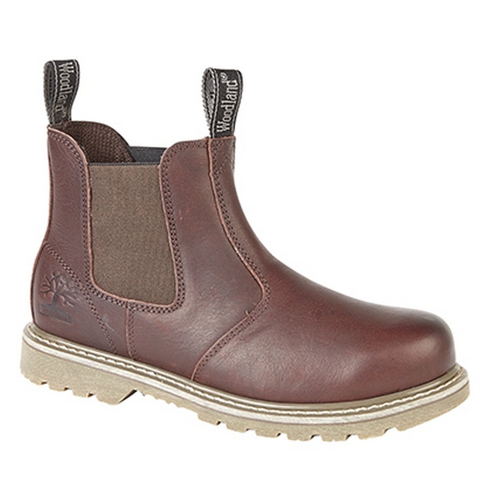 WoodlandMens Fashion Boots Woodland Leather Boots - Dk.Brown Tumbled Leather, Mens UK 11 / EU 45
